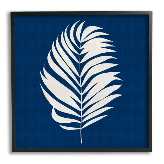 Stupell Industries Abstract Plant Leaf Bold Palm Graphic Art Black Framed Art Print Wall Art, Design by Susan Jill