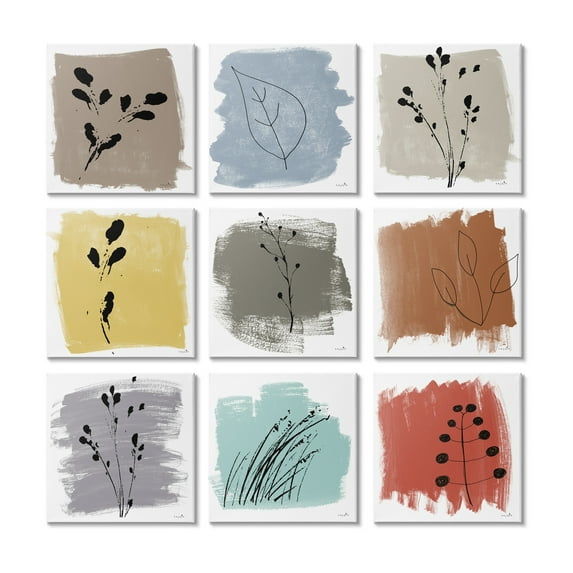 Stupell Industries Abstract Plants Expressive Modern Botanicals Paint Stroke Pattern, 12 x 12, Design by Sophie 6