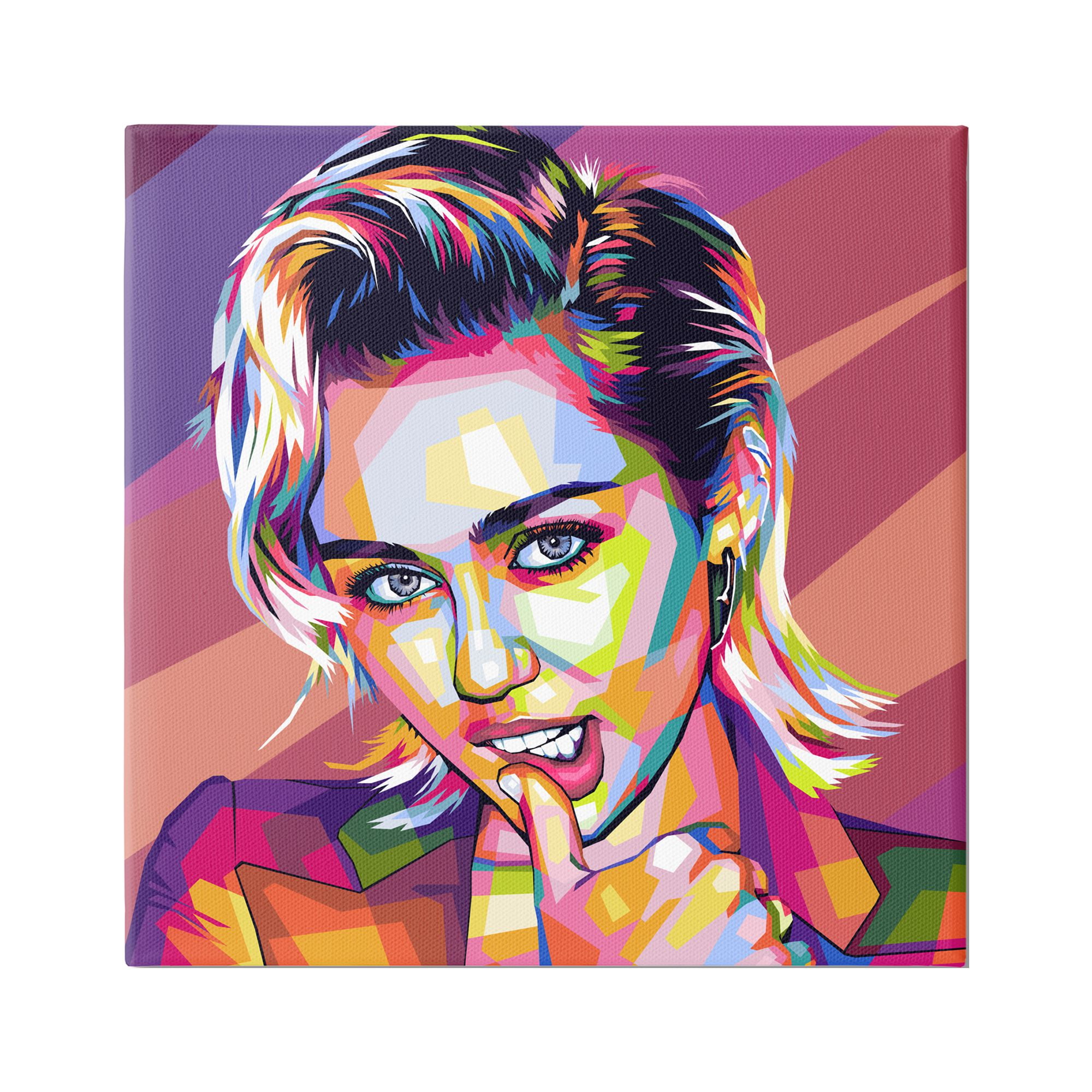 Stupell Industries Abstract Pop Miley Abstract Painting Gallery Wrapped Canvas Art Print Wall Art, 36 x 36