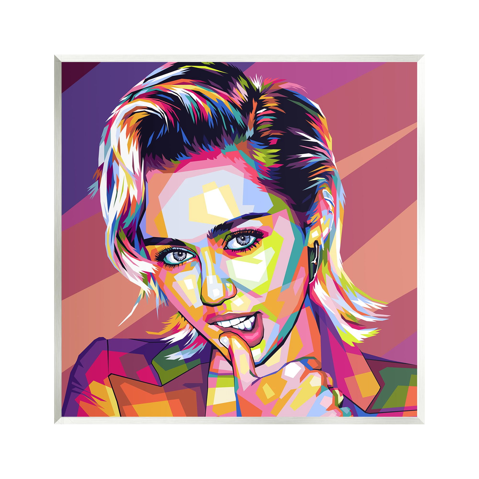 Stupell Industries Abstract Pop Miley Abstract Painting Unframed Art Print Wall Art, 12 x 12