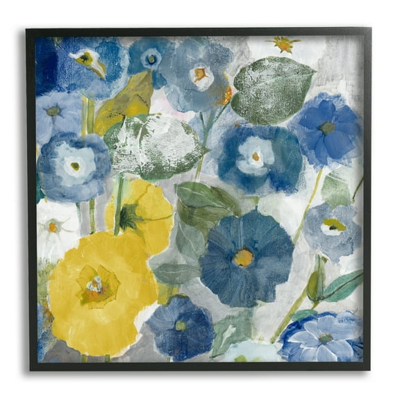 Stupell Industries Abstract Poppy Flowers Pattern Botanical & Floral Painting Black Framed Art Print Wall Art