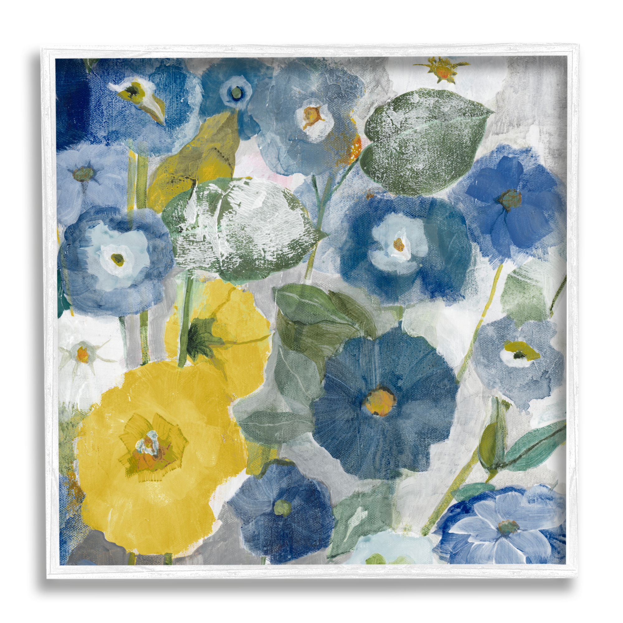 Stupell Industries Abstract Poppy Flowers Pattern Botanical & Floral Painting White Framed Art Print Wall Art