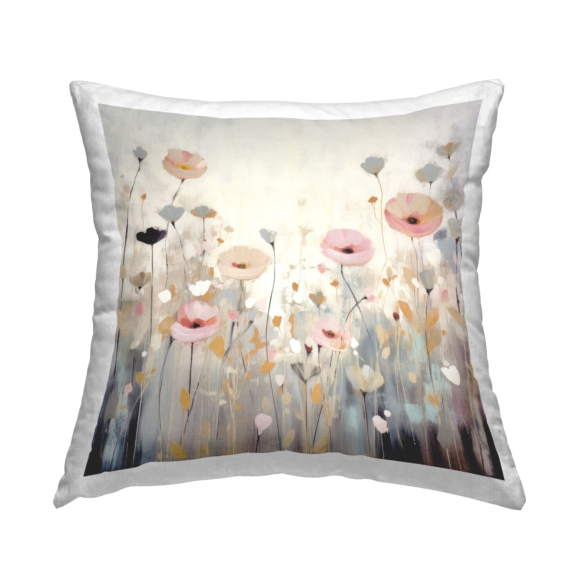 Stupell Industries Abstract Poppy Meadow Decorative Printed Throw Pillow, 18 x 18