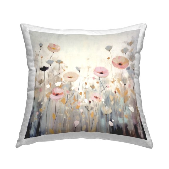 Stupell Industries Abstract Poppy Meadow Decorative Printed Throw Pillow, 18 x 18