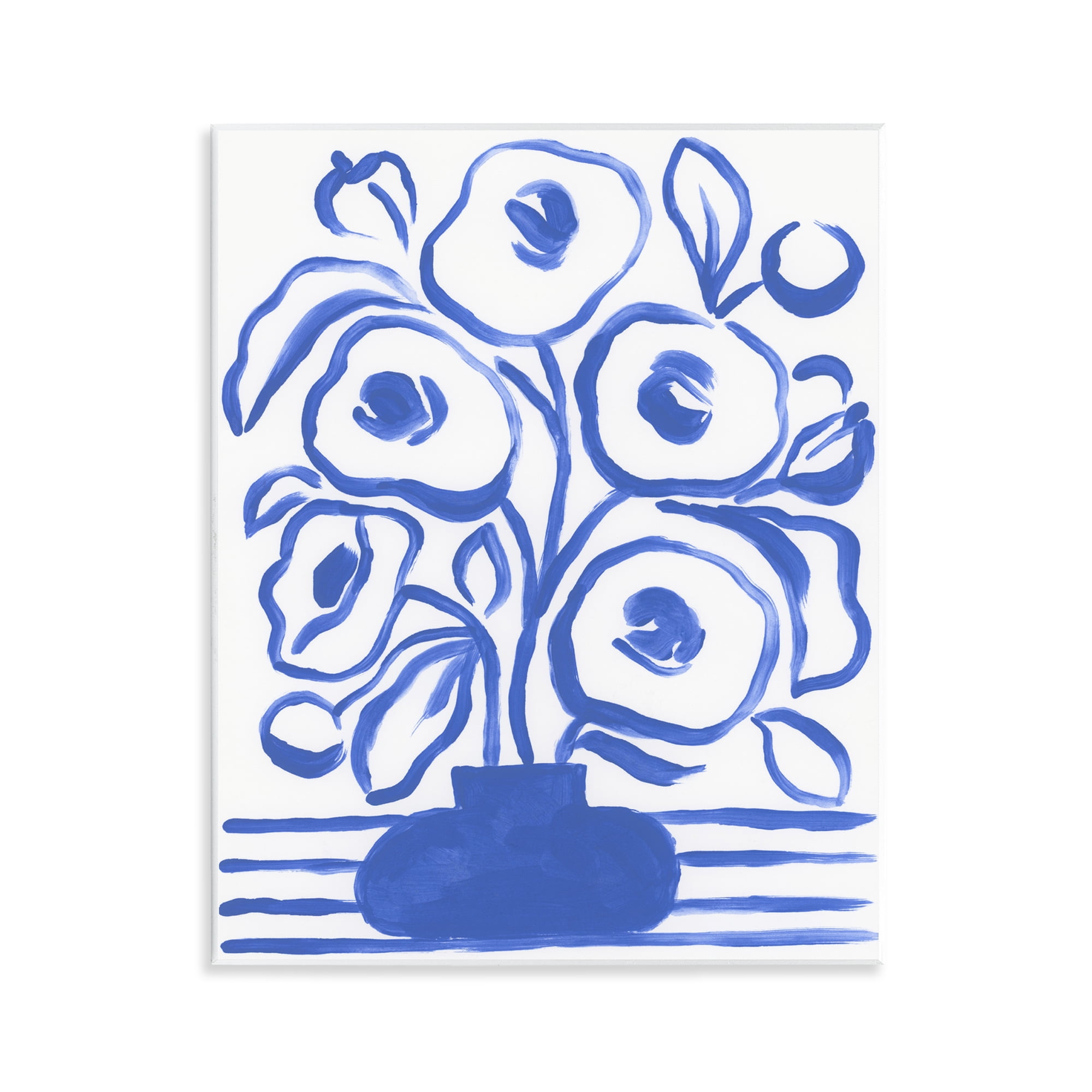 Stupell Industries Abstract Poppy Vase Botanical & Floral Painting Unframed Art Print Wall Art, 11 x 14