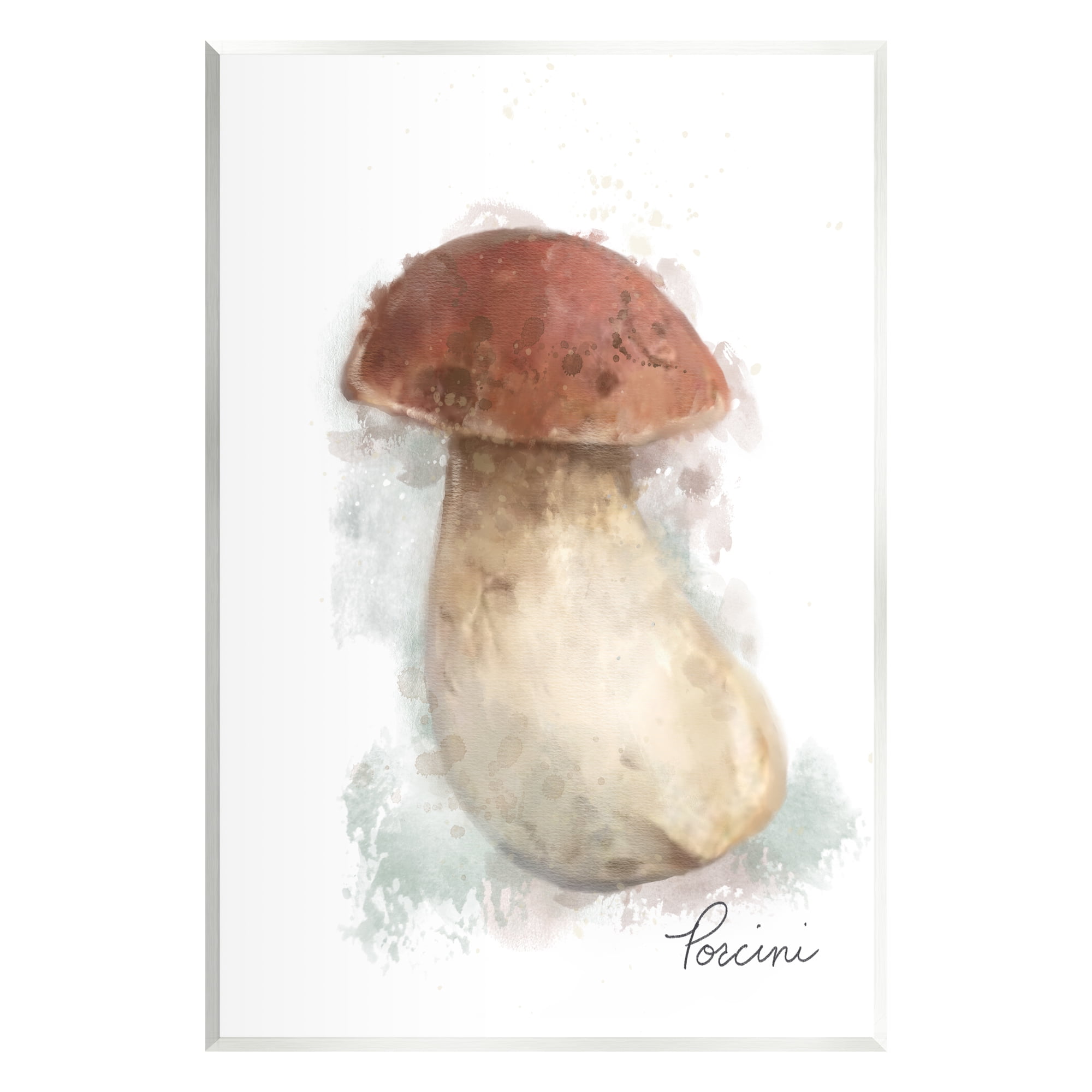 Stupell Industries Abstract Porcini Mushroom Botanical & Floral Painting Unframed Art Print Wall Art, 10 x 15