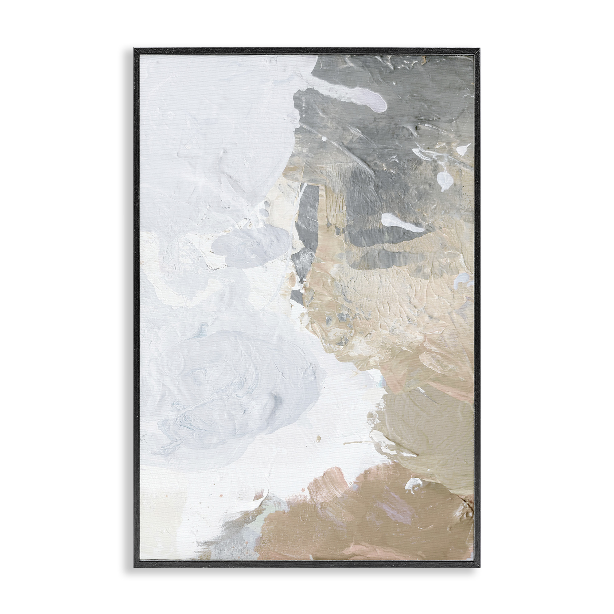 Stupell Industries Abstract Portrait Illusion Abstract Painting Black Framed Art Print Wall Art, 16 x 24