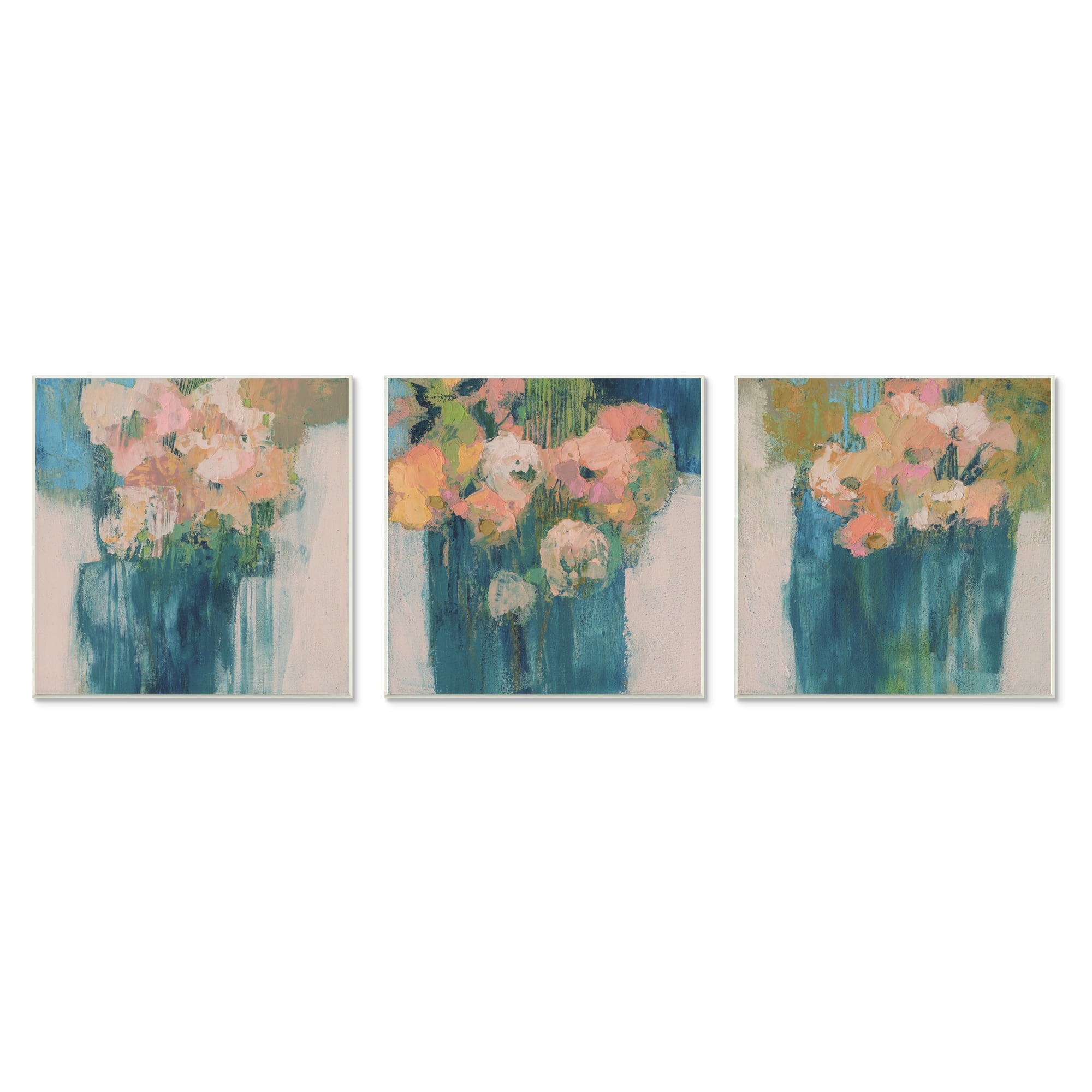 Stupell Industries Abstract Posy Bouquets Expressive Fluid Flowers Wall Plaque, 12 x 12, Design by Sue Jachimiec