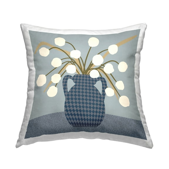 Stupell Industries Abstract Potted Botanicals Decorative Printed Throw Pillow, 18 x 18