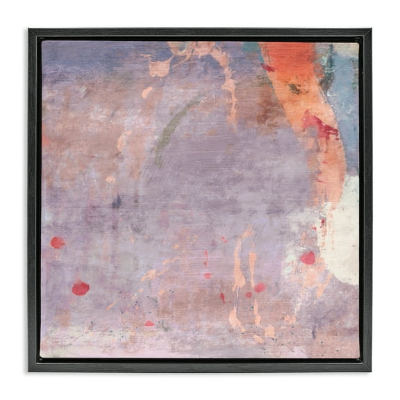 Stupell Industries Abstract Purple Ombre Abstract Painting Black Floater Framed Canvas Art Print Wall Art, 18 x 18
