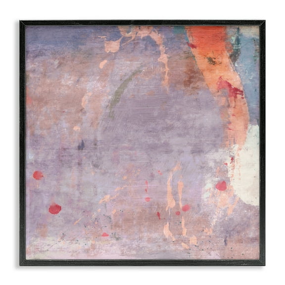 Stupell Industries Abstract Purple Ombre Abstract Painting Black Framed Art Print Wall Art, 12 x 12