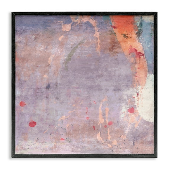 Stupell Industries Abstract Purple Ombre Abstract Painting Black Framed Art Print Wall Art, 12 x 12