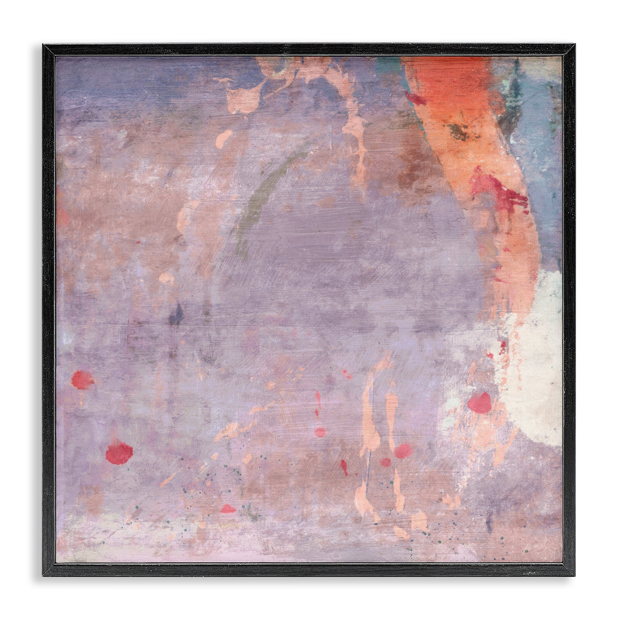 Stupell Industries Abstract Purple Ombre Abstract Painting Black Framed Art Print Wall Art, 17 x 17