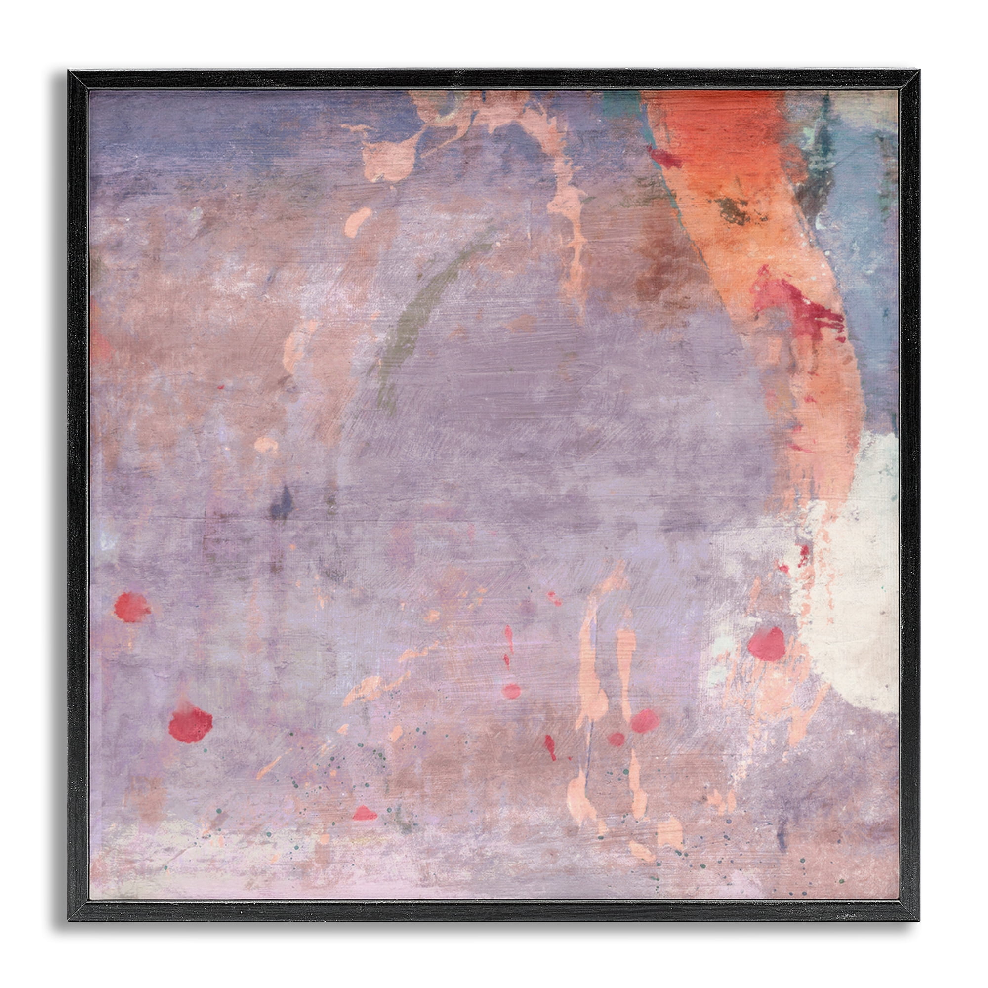 Stupell Industries Abstract Purple Ombre Abstract Painting Gray Framed Art Print Wall Art, 24 x 24