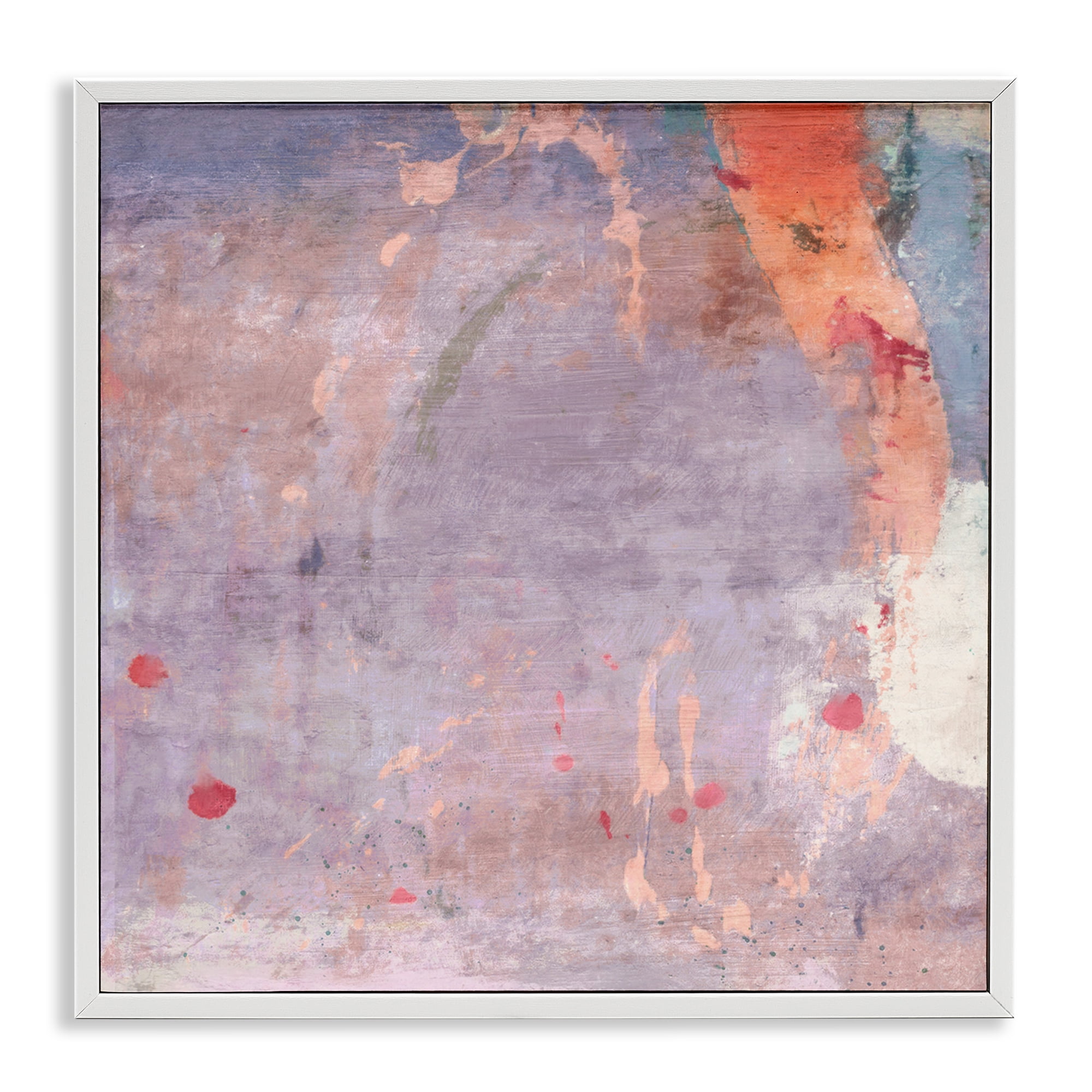 Stupell Industries Abstract Purple Ombre Abstract Painting White Framed Art Print Wall Art, 17 x 17