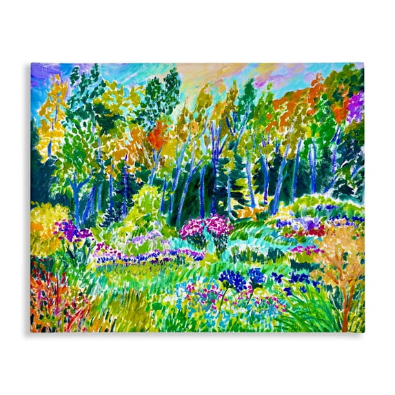 Abstract Rainbow Forest Canvas Art, 40 x 30, Made In USA