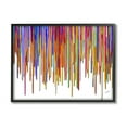 thumbnail image 1 of Stupell Industries Abstract Rainbow Lines Dripping Abstract Painting Black Framed Art Print Wall Art, 20 x 16, 1 of 8