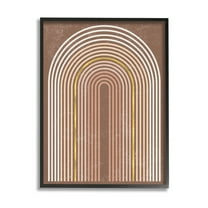 Stupell Industries Abstract Rainbow Stripes Arch Graphic Art Black Framed Art Print Wall Art, Design by Caroline Alfreds