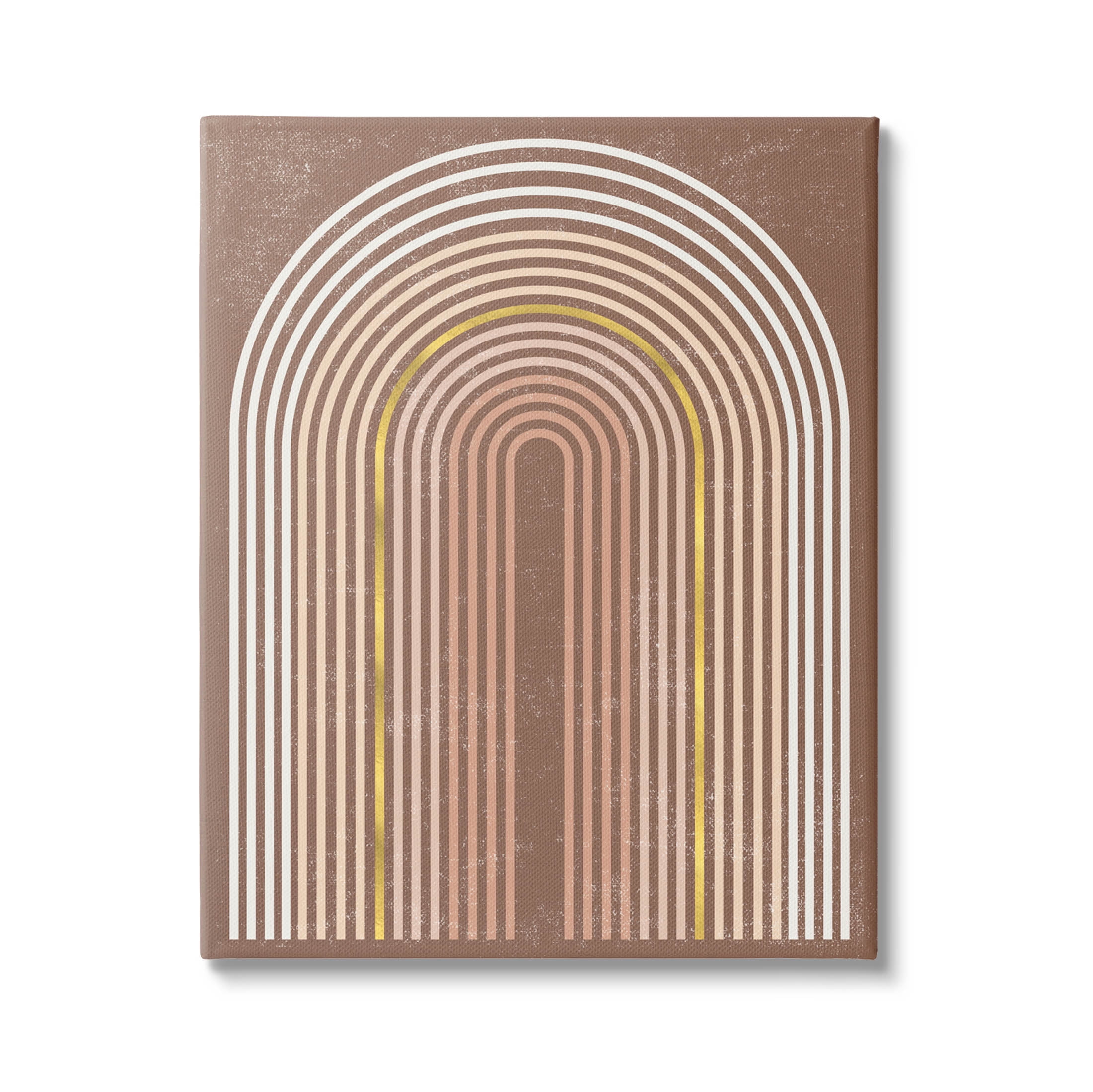 Stupell Industries Abstract Rainbow Stripes Arch Graphic Art Gallery Wrapped Canvas Print Wall Art, Design by Caroline Alfreds
