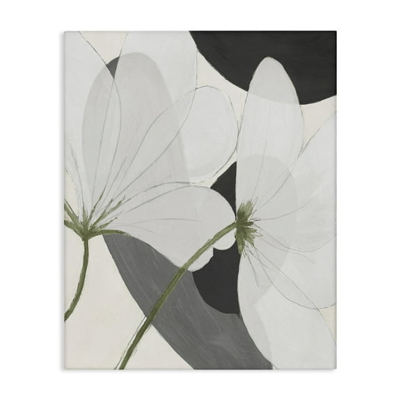 Stupell Industries Abstract Retro Florals Botanical & Floral Painting Gallery Wrapped Canvas Art Print Wall Art, 16 x 20