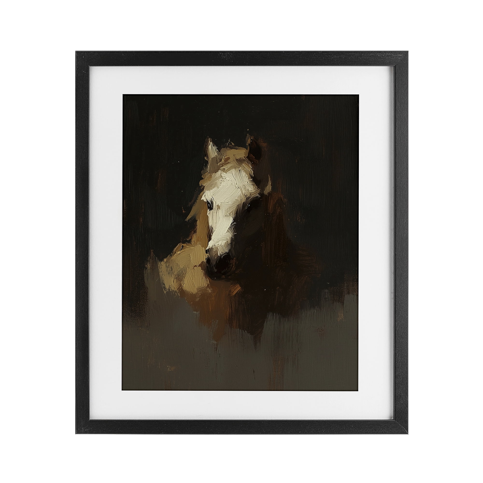 Stupell Industries Abstract Rider Horse Illusion Black Framed Print Under Glass, design by Svetlana Aleynikova