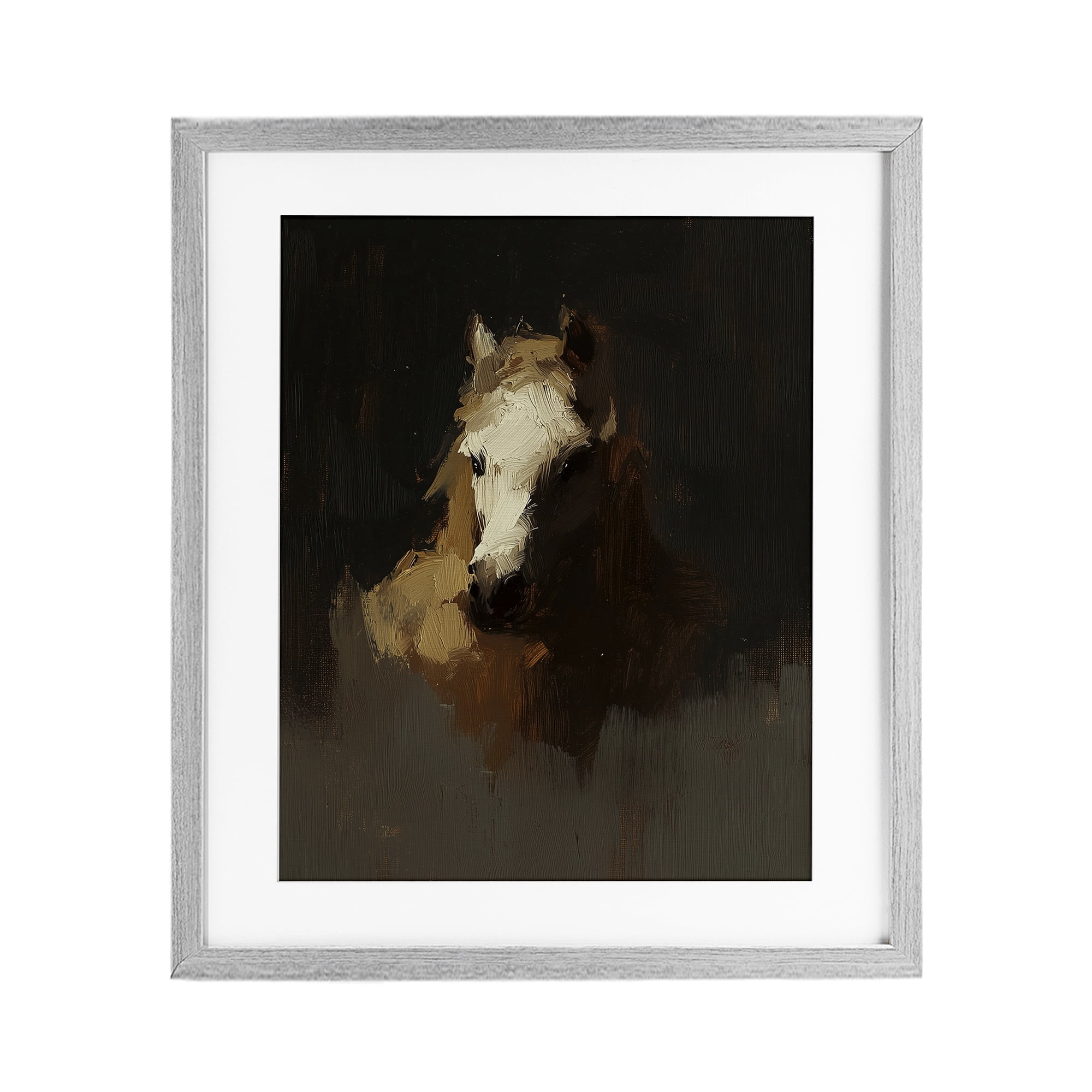 Stupell Industries Abstract Rider Horse Illusion Gray Framed Print Under Glass, design by Svetlana Aleynikova