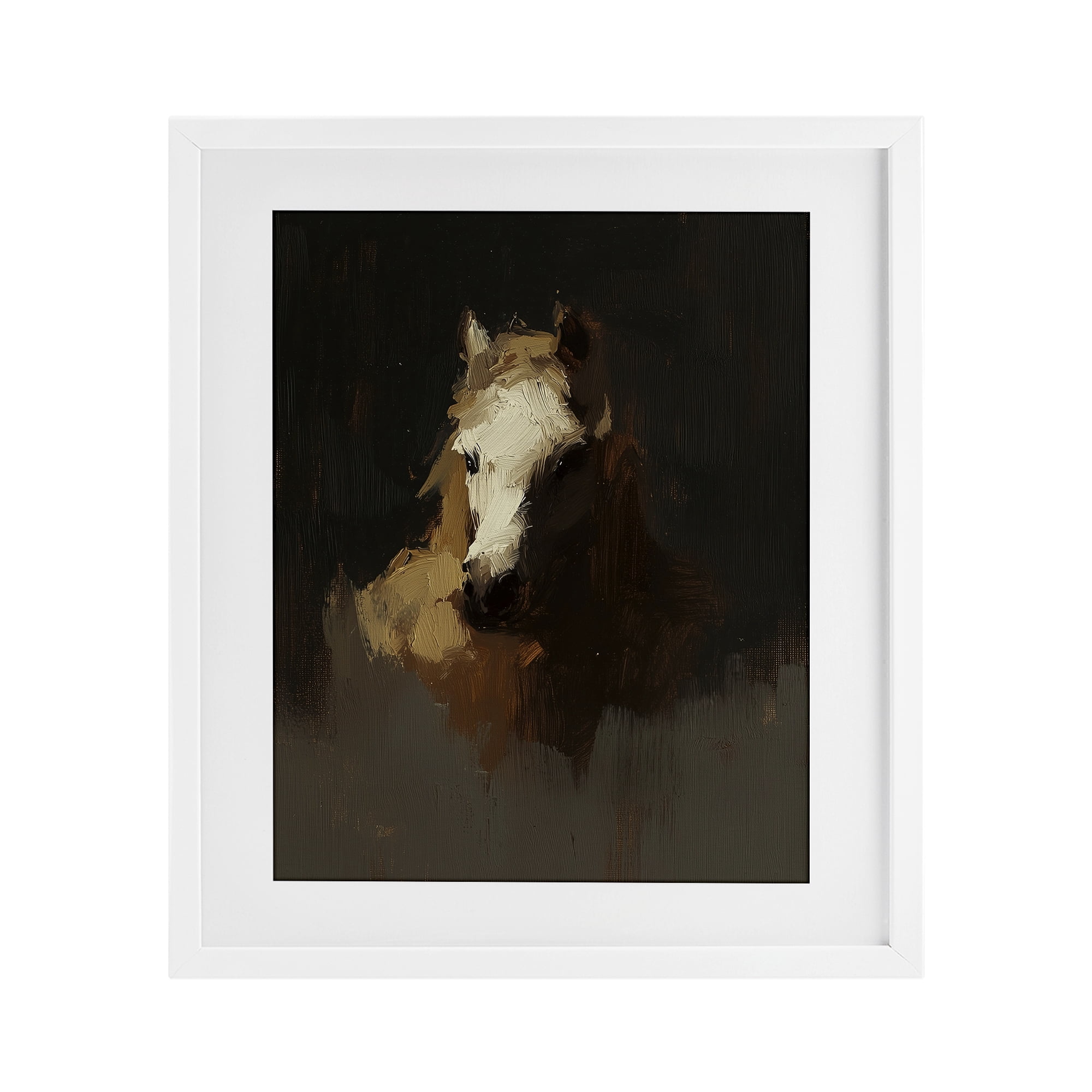 Stupell Industries Abstract Rider Horse Illusion White Framed Print Under Glass, design by Svetlana Aleynikova