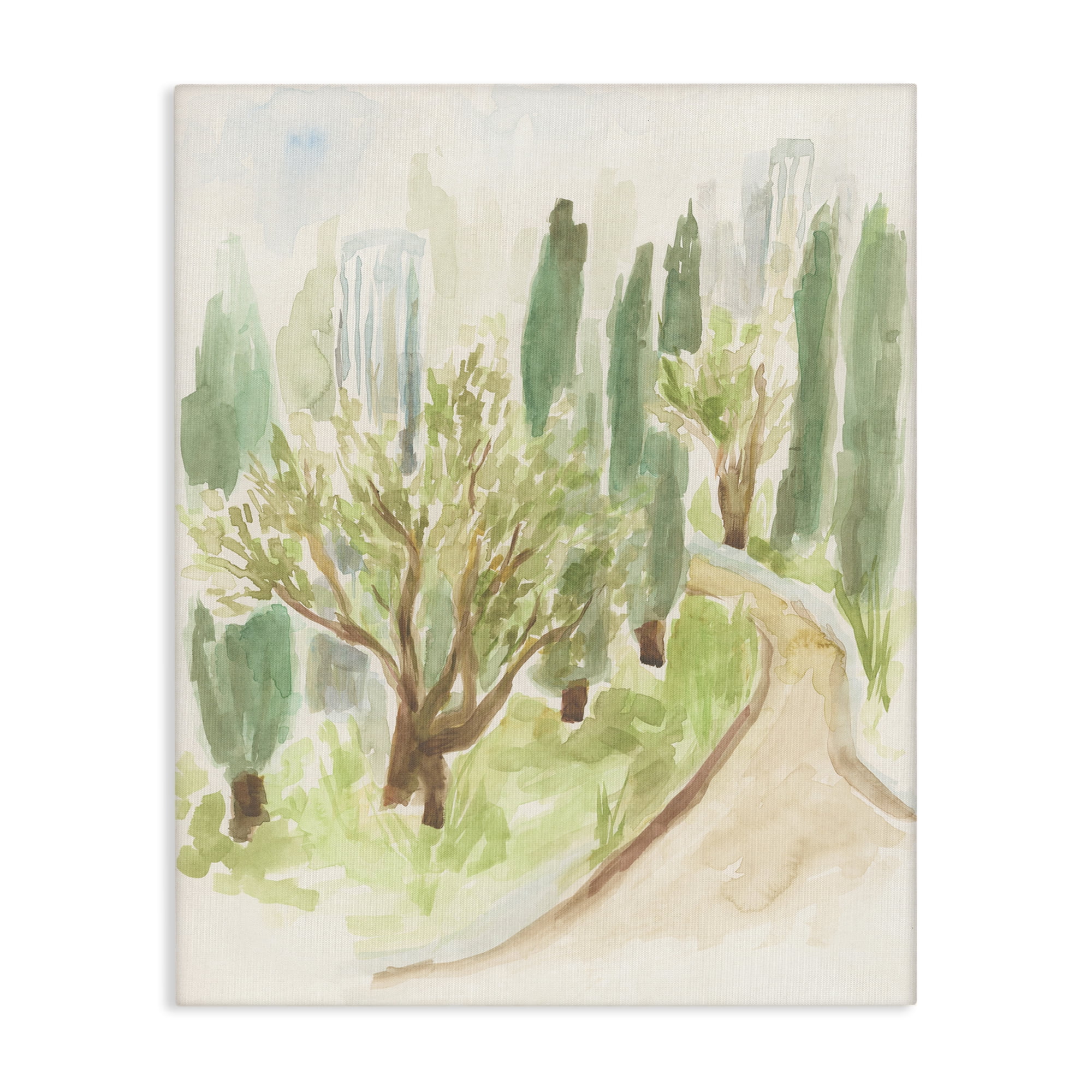 Stupell Industries Abstract Road with Trees Landscape & Nature Painting Wrapped Canvas Art Print Wall Art, 30 x 40