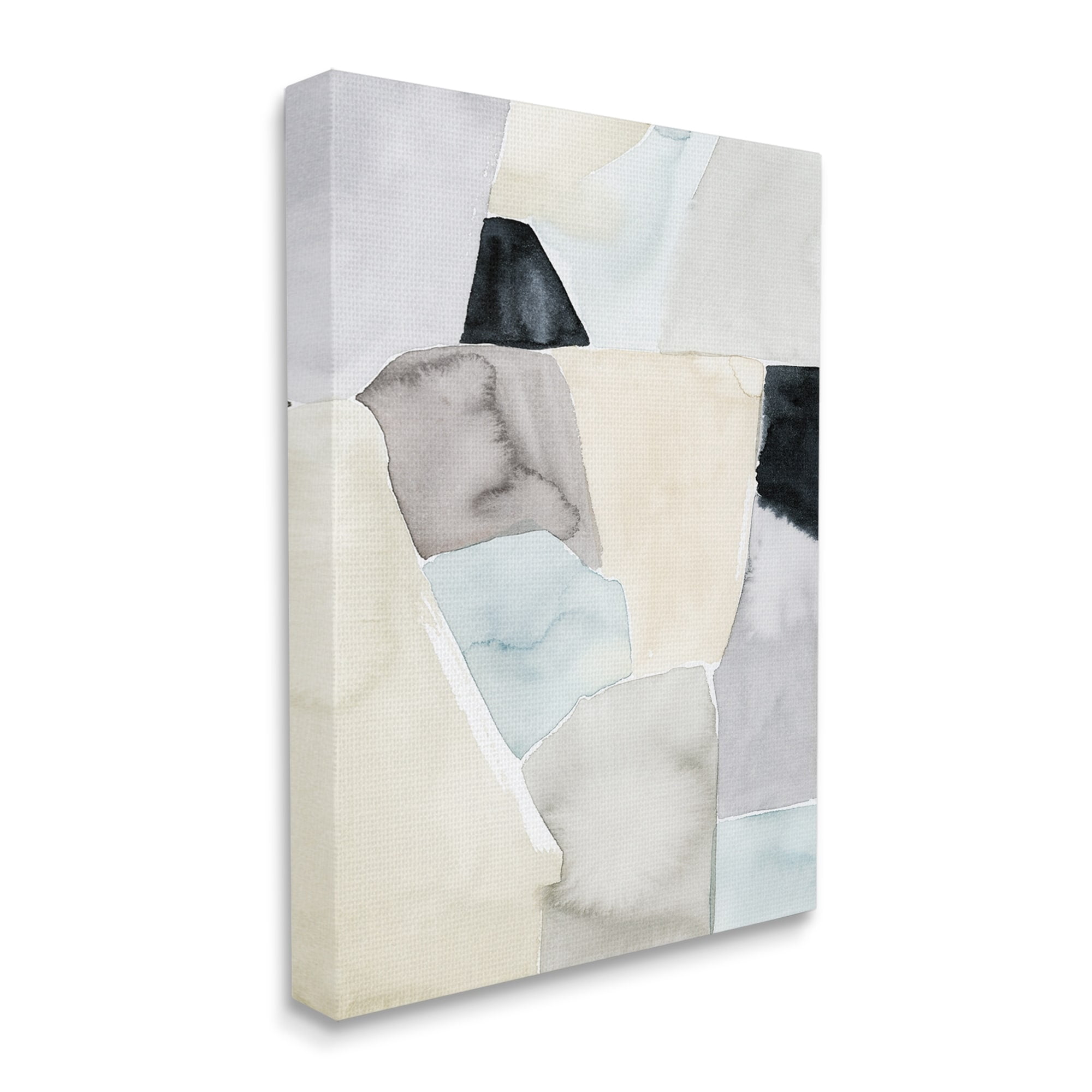 Stupell Industries Abstract Rock Shapes Beige Brown Blue,30 x 40,Designed by Grace Popp