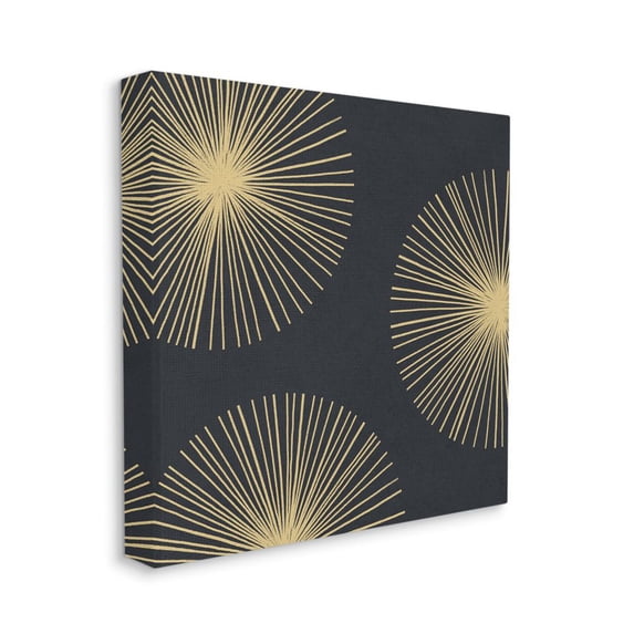 Stupell Industries Abstract Round Star Shapes Beige Grey Design Canvas Wall Art Design by Emma Caroline, 36" x 36"