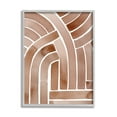 thumbnail image 1 of Stupell Industries Abstract Rounded Stripes Lines Brown Watercolor Design Painting Gray Framed Art Print Wall Art, Design by Grace Popp, 1 of 5