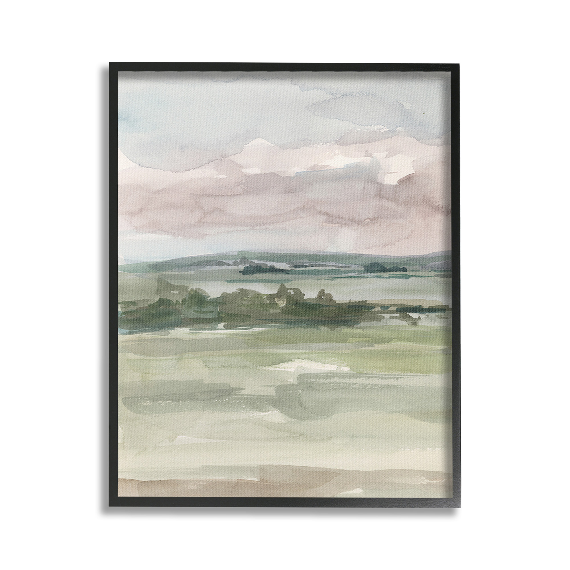 Stupell Industries Abstract Rural Landscape Landscape Painting Black ...