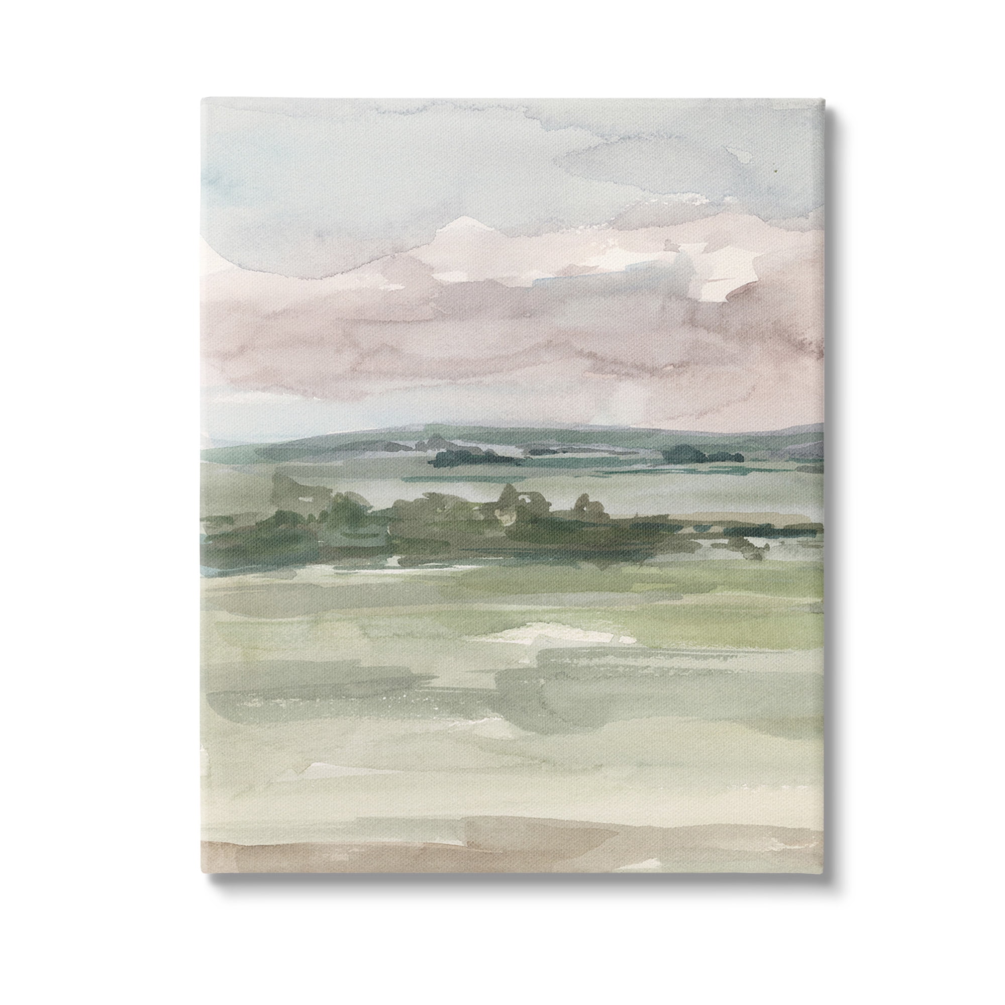 Stupell Industries Abstract Rural Landscape Landscape Painting Gallery Wrapped Canvas Art Print Wall Art, 16 x 20