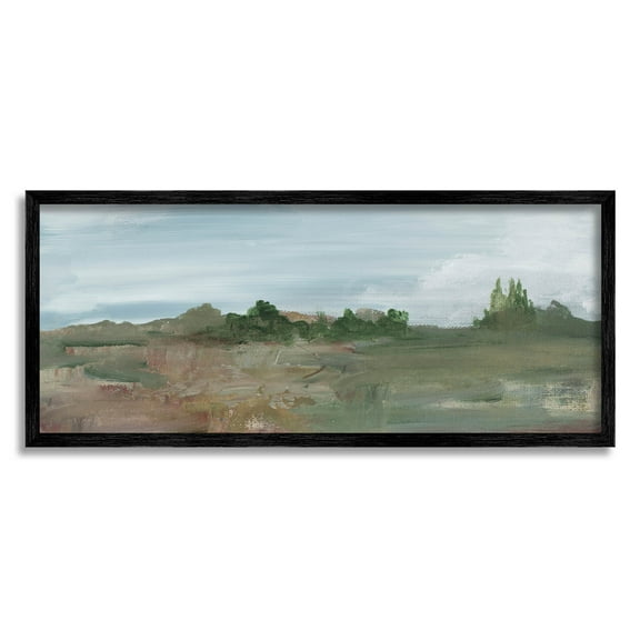Stupell Industries Abstract Rural Landscape Painting Black Framed Art Print Wall Art, Design by Robin Maria