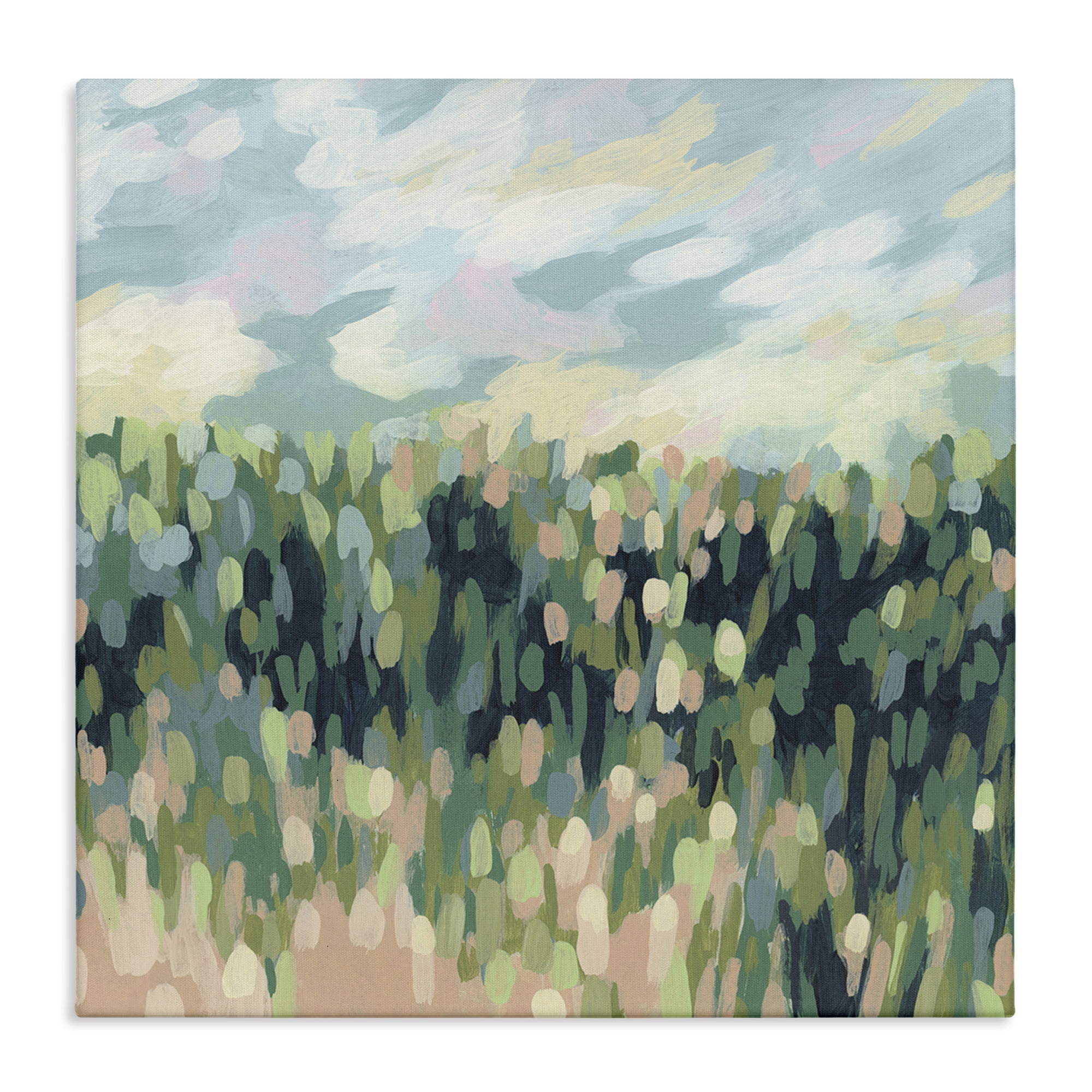 Stupell Industries Abstract Rural Meadow Landscape & Nature Painting Wrapped Canvas Art Print Wall Art, 24 x 24