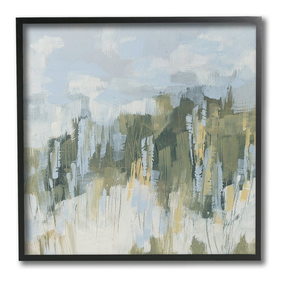 Stupell Industries Abstract Rural Nature Abstract Painting Black Framed Art Print Wall Art, 24 x 24