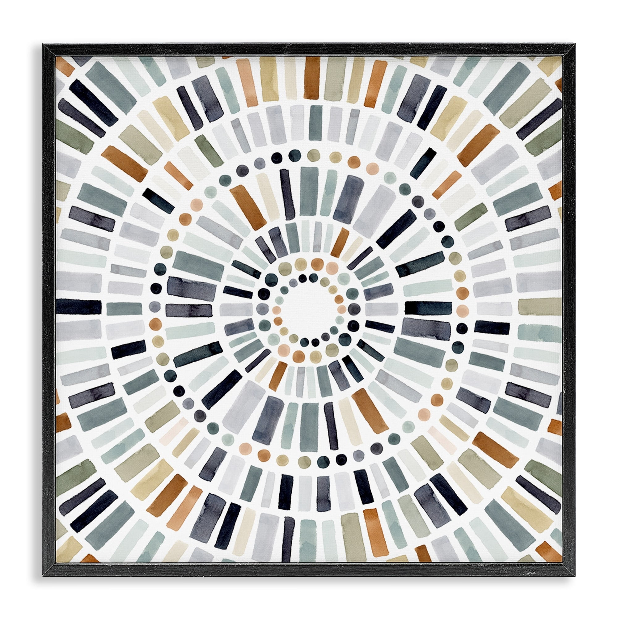 Stupell Industries Abstract Rustic Mosaic Circle Pattern Illustration , 12 x 12, Design by Victoria Barnes