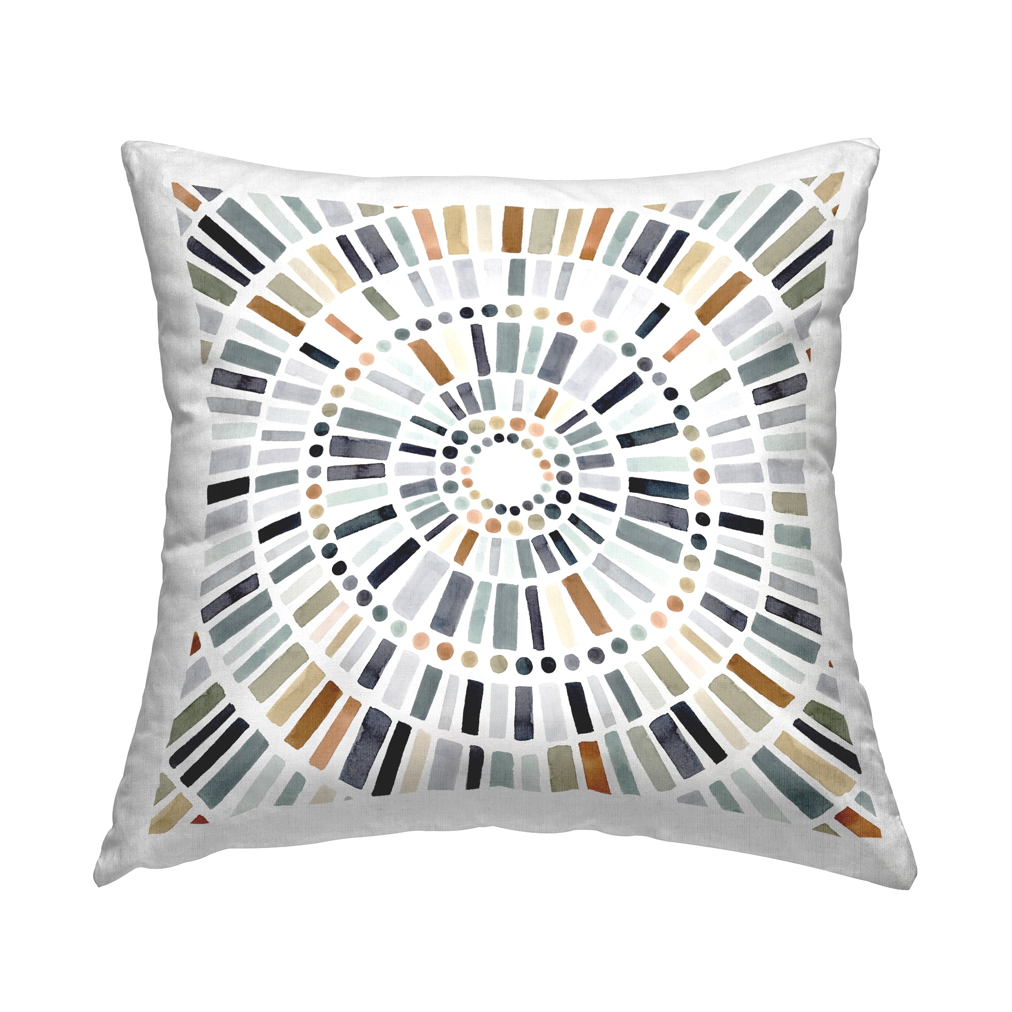 Stupell Industries Abstract Rustic Mosaic Circle Pattern Illustration Multi-Color,18 x 7 x 18 Decorative Pillows