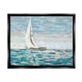 thumbnail image 1 of Stupell Industries Abstract Sailboat Painting Transportation Painting Black Floater Framed Art Print Wall Art, 31 x 25, 1 of 9