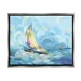 thumbnail image 1 of Stupell Industries Abstract Sailboat Scenery Nature Painting Gray Floater Framed Canvas Art Print Wall Art, 31 x 25, 1 of 10