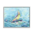 thumbnail image 1 of Stupell Industries Abstract Sailboat View Nature Painting Gray Framed Art Print Wall Art, 20 x 16, 1 of 9