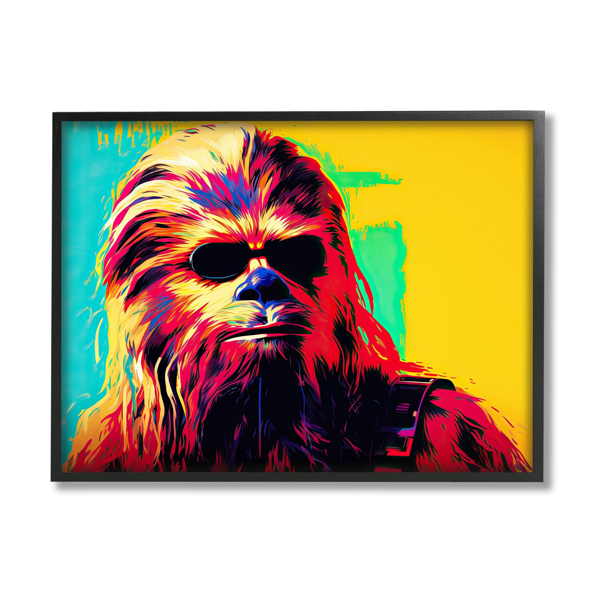 Stupell Industries Abstract Sci-Fi Creature Fairy Tales & Fantasy Painting Black Framed Art Print Wall Art, 20 x 16