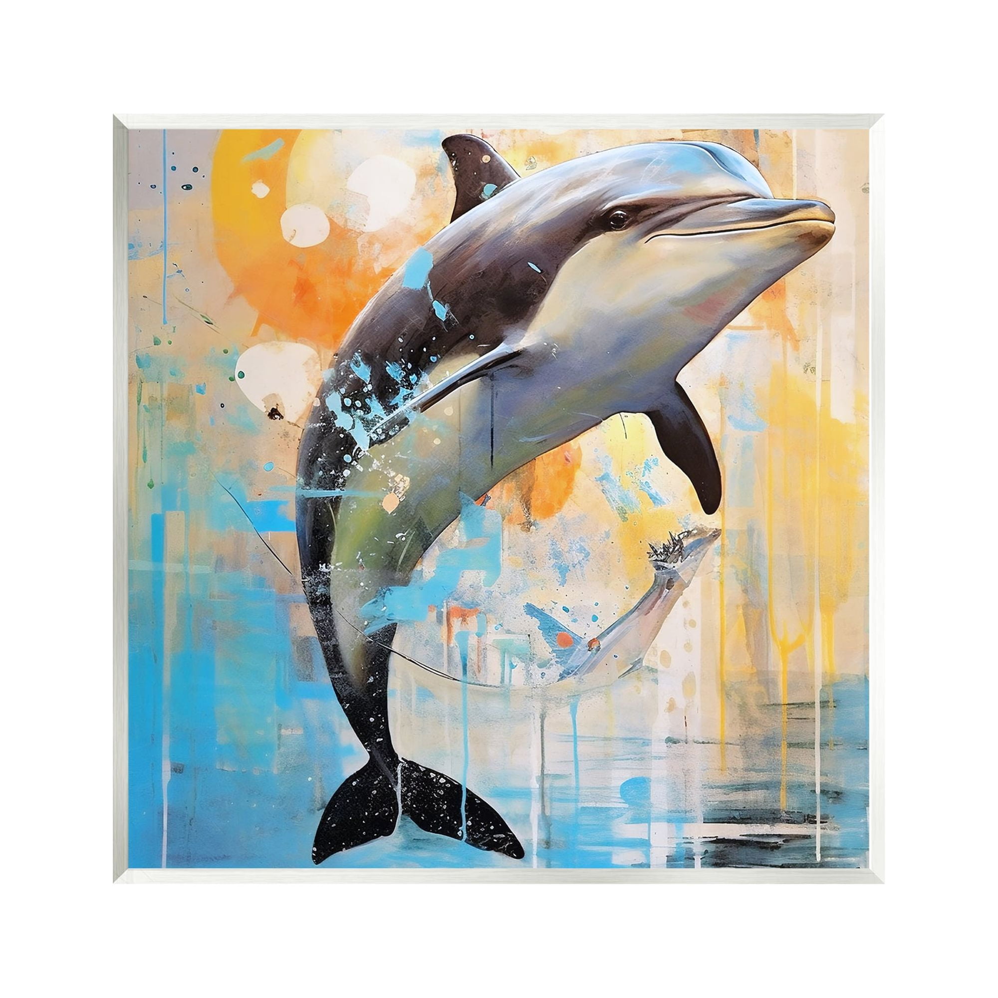Stupell Industries Abstract Sea Life Portrait Animals & Insects Painting Unframed Art Print Wall Art, 12 x 12