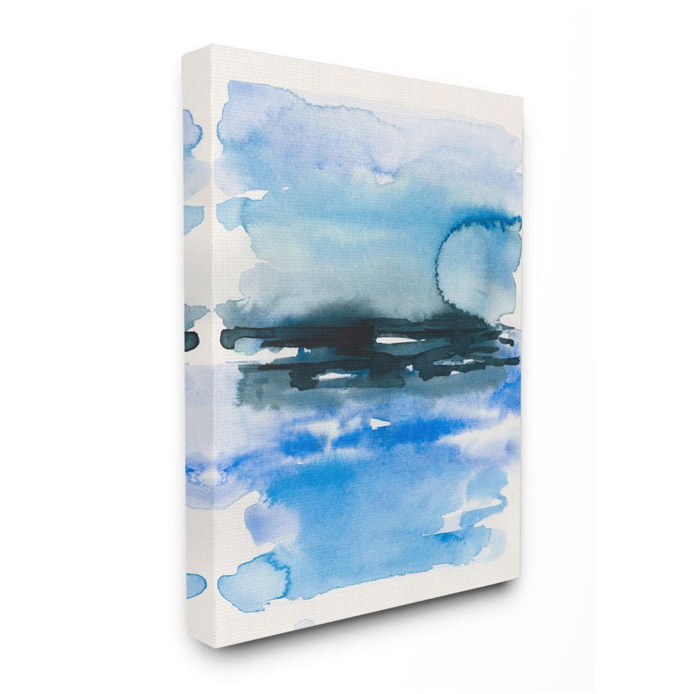 Stupell Industries Abstract Sea Scape with Shades of Blue Watercolor Designed by Victoria Barnes