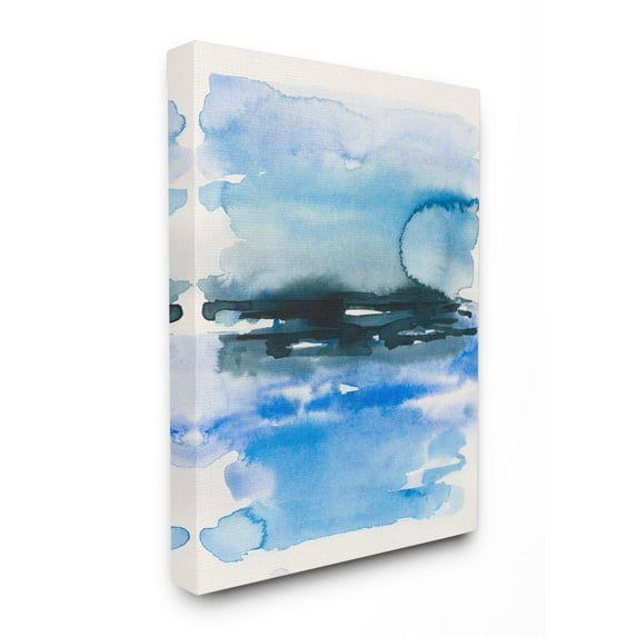 Stupell Industries Abstract Sea Scape with Shades of Blue Watercolor Designed by Victoria Barnes