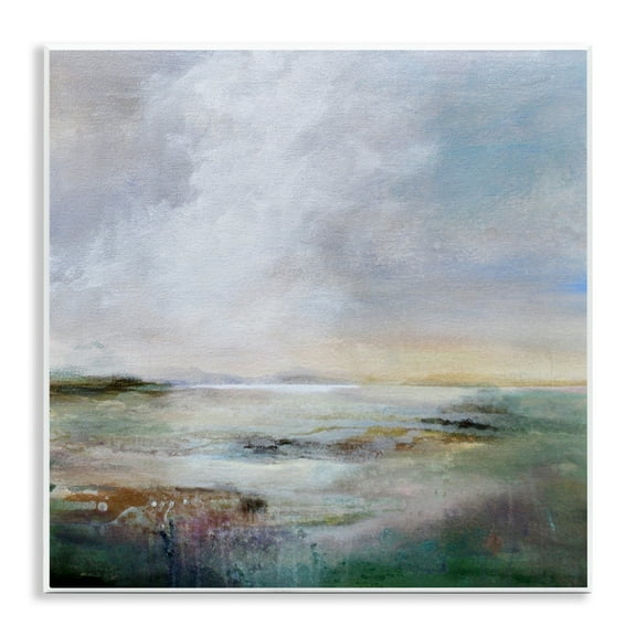 Stupell Industries Abstract Sea Surface Landscape & Nature Painting Unframed Art Print Wall Art, 12 x 12
