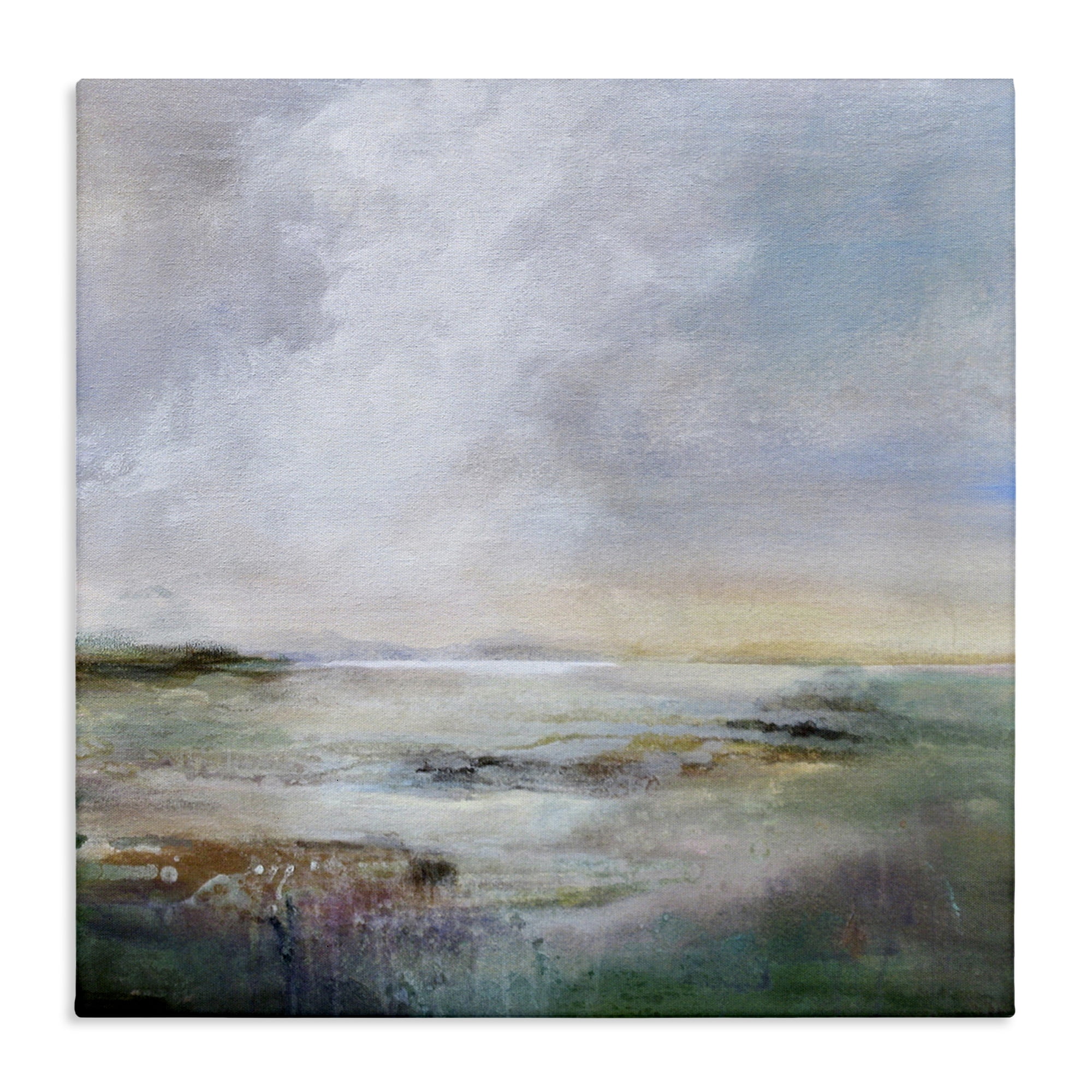 Stupell Industries Abstract Sea Surface Landscape & Nature Painting Wrapped Canvas Art Print Wall Art, 24 x 24
