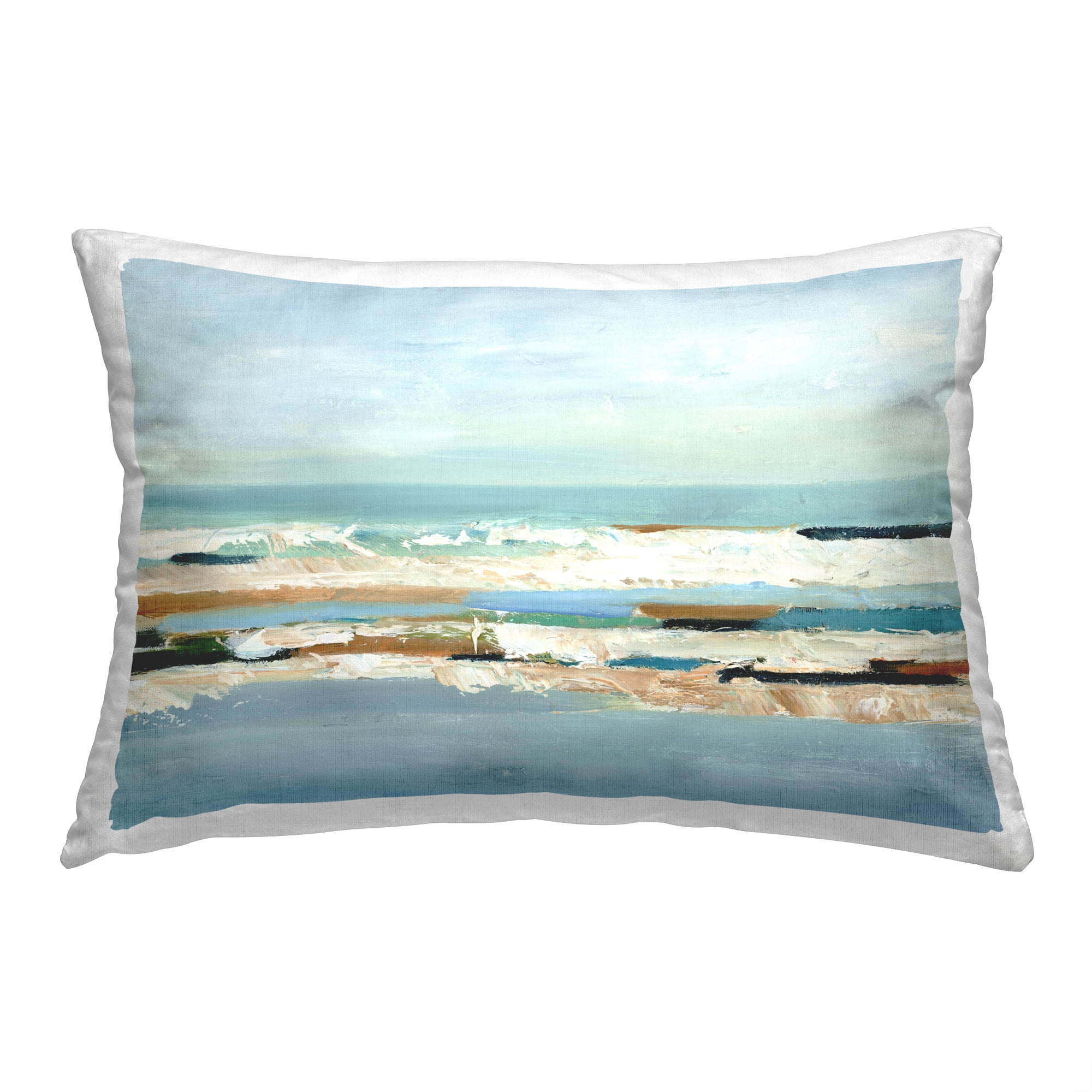 Stupell Industries Abstract Sea View Decorative Printed Throw Pillow, 14 x 20