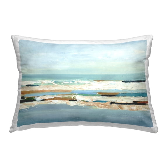 Stupell Industries Abstract Sea View Decorative Printed Throw Pillow, 14 x 20