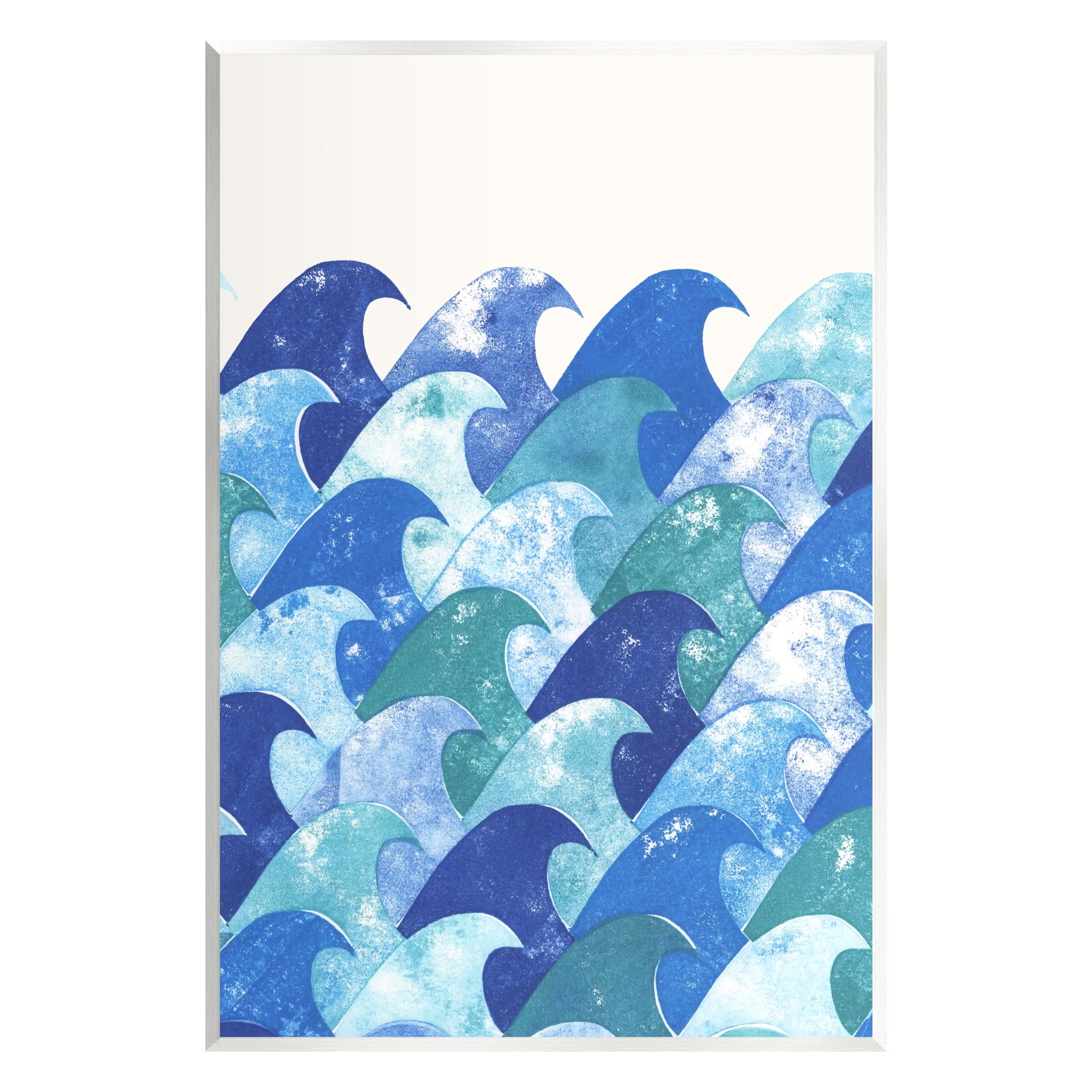 Stupell Industries Abstract Sea Waves Abstract Painting Unframed Art Print Wall Art, 13 x 19